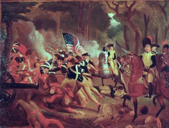 Colonel William Washington à la bataille de Cowpens, Caroline du Sud, 17 janvier 1781